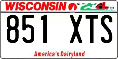 WI license plate 851XTS