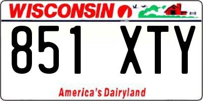 WI license plate 851XTY