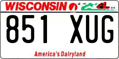 WI license plate 851XUG