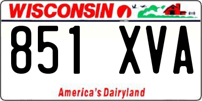 WI license plate 851XVA