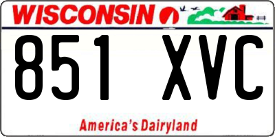 WI license plate 851XVC