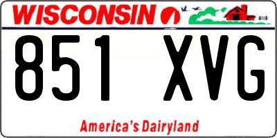 WI license plate 851XVG