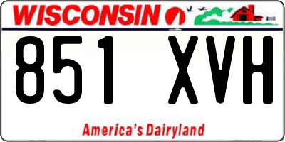 WI license plate 851XVH