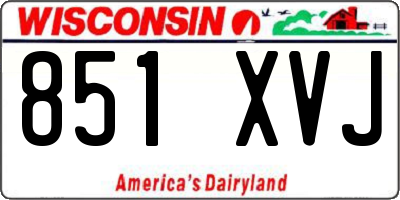 WI license plate 851XVJ