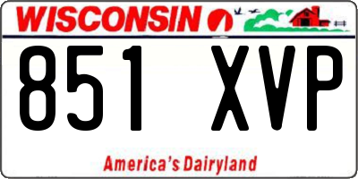 WI license plate 851XVP