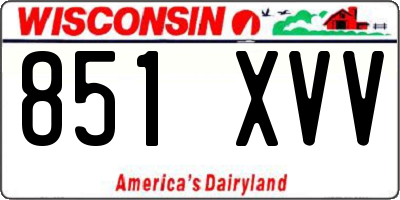 WI license plate 851XVV