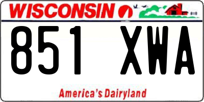 WI license plate 851XWA