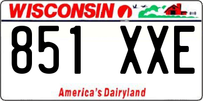 WI license plate 851XXE