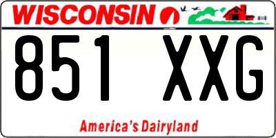 WI license plate 851XXG