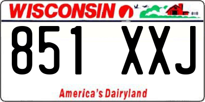 WI license plate 851XXJ