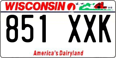 WI license plate 851XXK
