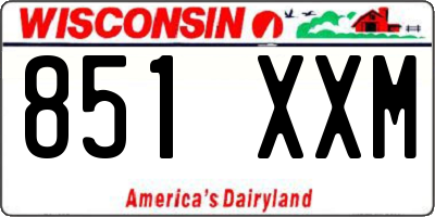 WI license plate 851XXM
