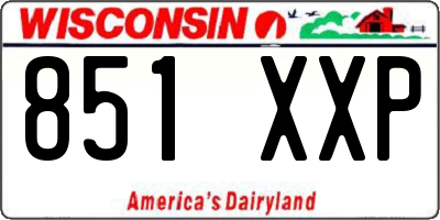 WI license plate 851XXP