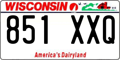 WI license plate 851XXQ