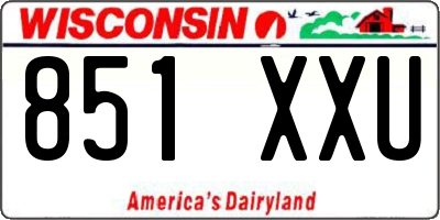 WI license plate 851XXU