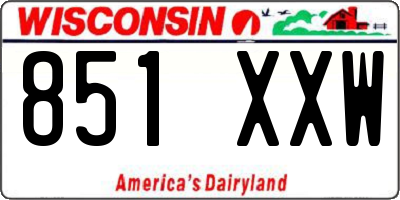 WI license plate 851XXW