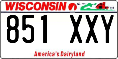 WI license plate 851XXY