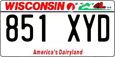 WI license plate 851XYD