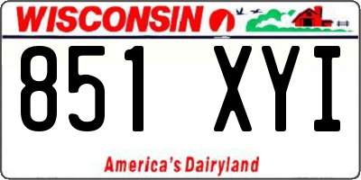 WI license plate 851XYI
