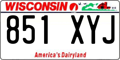 WI license plate 851XYJ