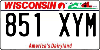 WI license plate 851XYM
