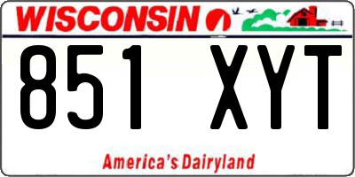 WI license plate 851XYT