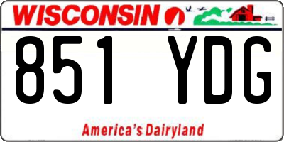 WI license plate 851YDG