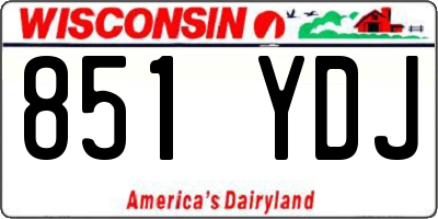 WI license plate 851YDJ