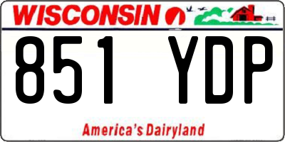 WI license plate 851YDP