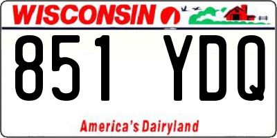 WI license plate 851YDQ