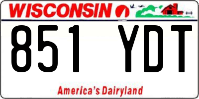 WI license plate 851YDT