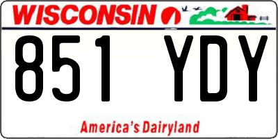 WI license plate 851YDY