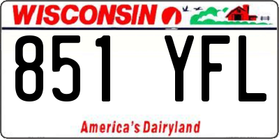 WI license plate 851YFL