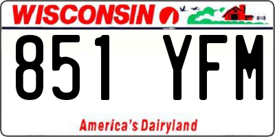WI license plate 851YFM