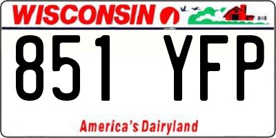 WI license plate 851YFP