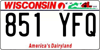WI license plate 851YFQ