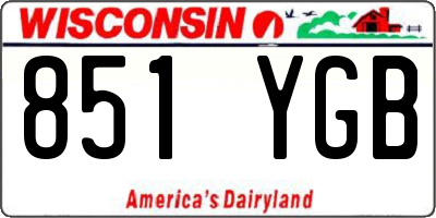 WI license plate 851YGB