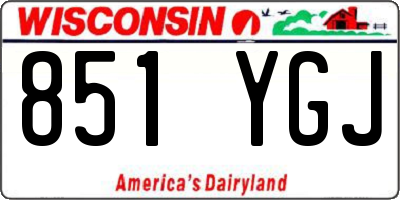 WI license plate 851YGJ