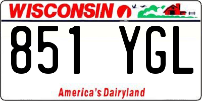WI license plate 851YGL