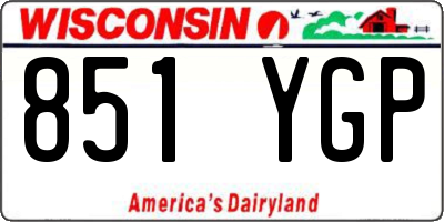 WI license plate 851YGP