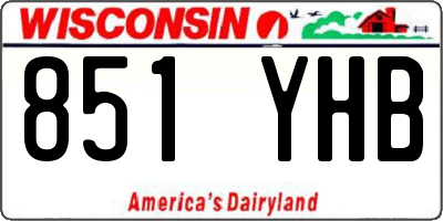 WI license plate 851YHB