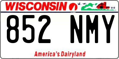 WI license plate 852NMY