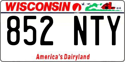 WI license plate 852NTY