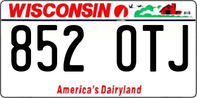 WI license plate 852OTJ