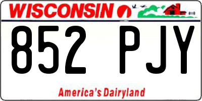 WI license plate 852PJY