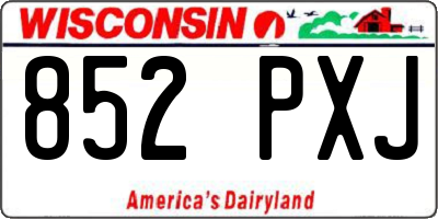 WI license plate 852PXJ