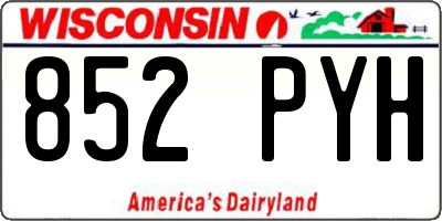 WI license plate 852PYH