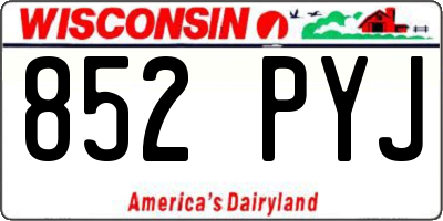 WI license plate 852PYJ