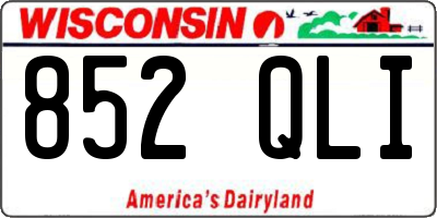 WI license plate 852QLI