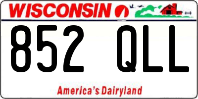 WI license plate 852QLL